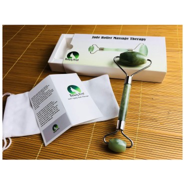 Jade Roller Therapy 100% Natural Jade Facial Roller Double Neck Healing Slimming Massage
