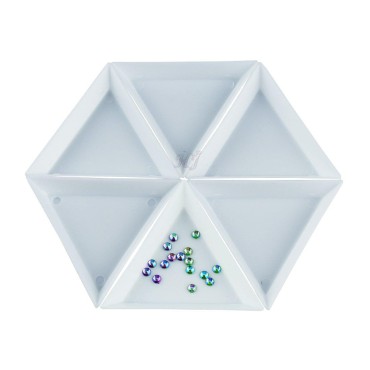 6pcs White Triangle Bead Sorting Trays,Magical Tra...