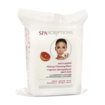 Spascriptions Anti Aging Makeup Cleansing Wipes, 30 Ea, 30count