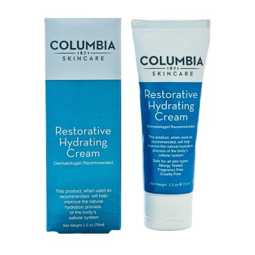 Columbia Restorative Hydrating Cream, Dermatologist Recommended, Nourish, Heal, and Protect with Probiotic Technology, 2.5 fl oz.