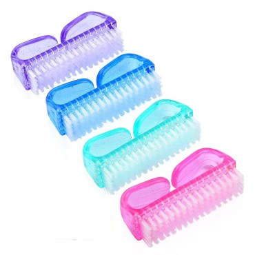 SENIGNOL Handle Grip Nail Brush, 4Pcs Hand Fingern...