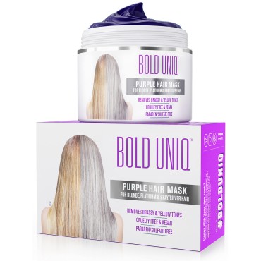 Bold Uniq Purple Hair Mask - Toner For Blonde, Pla...