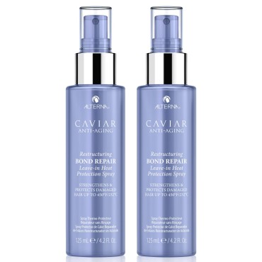 Alterna Caviar Anti-Aging Restructuring Bond Repair Leave-in Heat Protection Spray,4.2 Ounce (2-Pack)