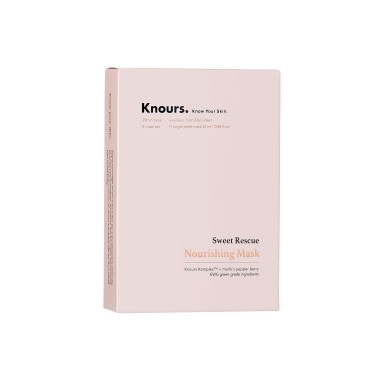 Knours - Sweet Rescue Nourishing Mask | Rose Water Toning Mask Hydrating Brightening Rejuvenating Age-defying Facial Nourishing Sheet Mask - EWG Verified Clean Beauty (5 ct)