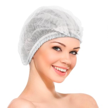 ABC Disposable Mob Cap 21 Inches. Pack of 100 Polypropylene White Disposable Bouffant Caps Medical. Bouffant Hair Nets Food Service Disposable. Disposable Hair Cap for Beauty and Tattoo Salons