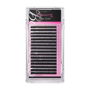 Beauty7 Mixed Volume Under Bottom Lower Individual False Eyelash Extension Tray Matte Synthetic Mink Curl J 0.1mm Thickness 5/6/7mm Length