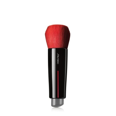 Shiseido DAIYA FUDE Face Duo: Double-Ended Makeup Blending Brush - Builds Full, Even Coverage - Works with Creams, Powders, Liquids & Gels - Easy to Clean 