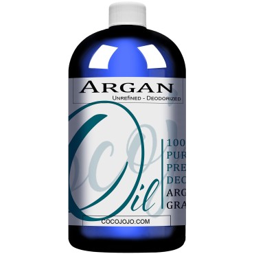 Argan Nut Oil Deodorized 32 oz 100% Pure Natural Moroccan Argon Nut Oil Unrefined Unscented Cold Pressed Extra Virgin - Therapeutic Grade A for Hair Skin Body Nail and Beard - Marrakesh Oil