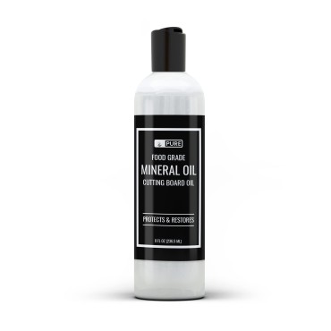 PURE ORIGINAL INGREDIENTS Mineral Oil (8 fl oz) for Cutting Boards, Butcher Blocks, Counter Tops, Wood Utensils
