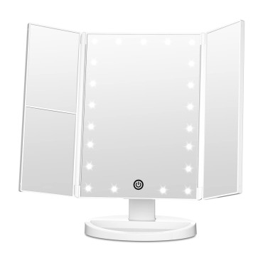 FASCINATE Trifold Vanity Mirror with Lights, Light...