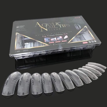 240PCS Dual Forms Nail Mold for Poly gel UV Gel 12...