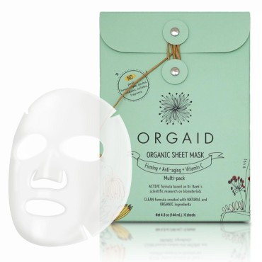 ORGAID Organic Sheet Mask | Made in USA (Assorted Multi-pack, pack of 6)