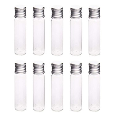 10Pcs Glass Sealed Bottle with Screw Aluminum Cap ...