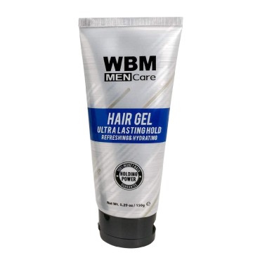 WBM Care Men Styling Hair Gel | Refreshing & Hydrating | for All Hair Types, 5.29 oz