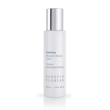 Kerstin Florian Clarifying Probiotic Mineral Tonic, Detoxifying Toner for Face & Body, Natural Skincare to Clarify and Regulate Oily Skin & Clear Pores, Gentle Formula for Women & Men (3.4 fl oz)