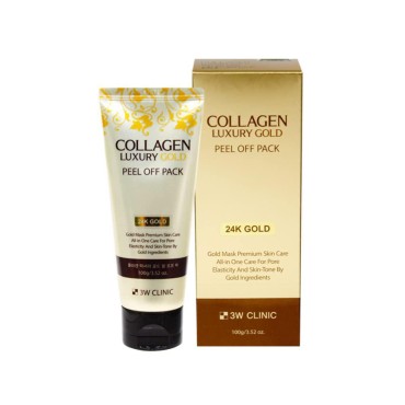 3W CLINIC Collagen Luxury Gold Peel Off Pack 3.52Oz Nutrition Moisture