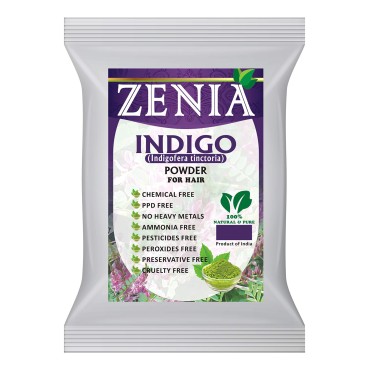 Zenia Indigo Powder Hair & Beard Dye Color | 200 G...