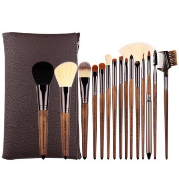 Makeup Brushes 15pcs Walnut Makeup Brush Set Soft ...