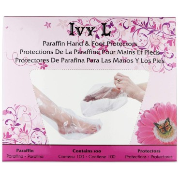 100 Pcs Paraffin Wax Thermal Mitt Plastic Therapy Liner Bags for Hand or Foot - Professional or Personal Home Salon Use, 15 x 10 Inches