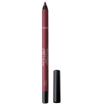 L’Oréal Paris Makeup Infallible Pro-Last Pencil Eyeliner, Waterproof and Smudge-Resistant, Glides on Easily to Create any Look, Burgundy, 0.042 Oz.