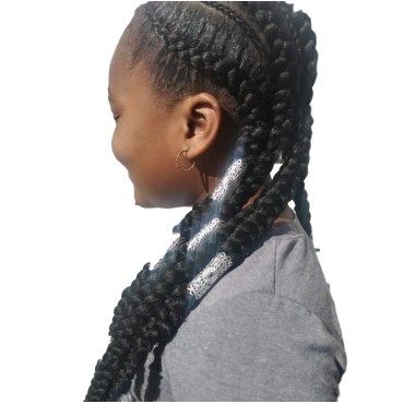 Masai 3pcs. Light Weight Dreadlock Beads Loc Jewelry Hair Accessories (Jata Silver), 4cm long