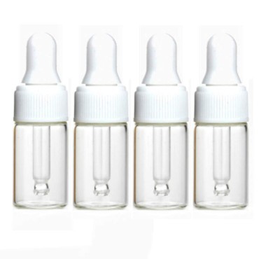 100Pcs 3ml Clear Mini Cute Glass Essential Oil Dro...