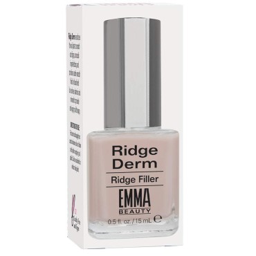 EMMA Beauty Ridge Derm, Nail Ridge Filler and Primer, 12+ Free Formula, 100% Vegan & Cruelty-Free, 0.5 fl. oz.