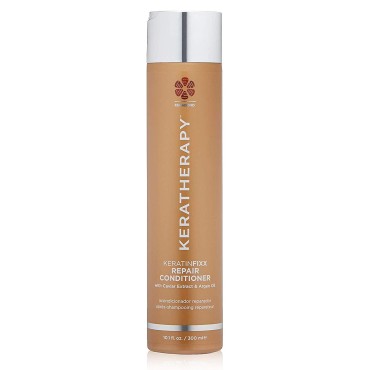 KERATHERAPY Keratin Infused KeratinFIXX Repair Conditioner, 10.1 fl. oz., 300 ml - Repair Conditioner for Dry, Damaged or Frizzy Hair with Caviar Extract, Argan Oil & Kerabond to Repair Breakage