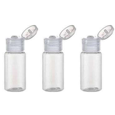 12PCS 30ml 1oz BPA Free Clear Empty Plastic Flip C...