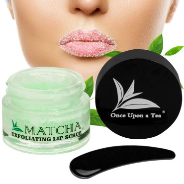 Exfoliating Green Tea Matcha Sugar Lip Scrub, Hydr...