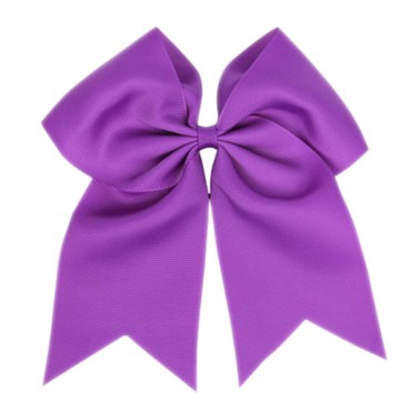 ZOONAI Women Teen Girls Large Classic Hair Accessories Big Hair Bow Ponytail Holder Hair Tie (Purple)