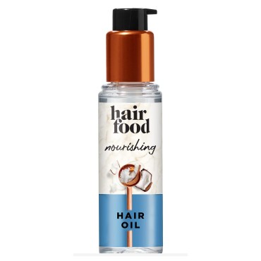 Hair Food Sulfate Free Hair Oil Dye Free Smoothing and Nourishing Treatment, Coconut, Hair Food, 3.2 FL OZ