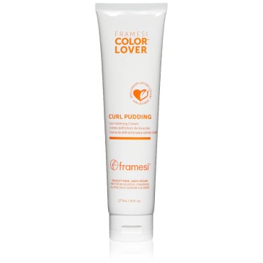 Framesi Color Lover Curl Pudding Styling Cream, 6 fl oz, Color Treated Hair, Curl Defining Cream