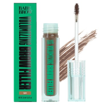 Babe Original Babe Brow Volumizing Eyebrow Filler - Tinted Brow Gel with Peptides & Biotin, Fuller, Thicker Brows, Smudge Resistant Brow Mascara, Taupe