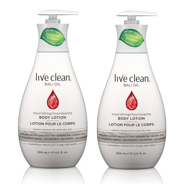 Live Clean Bali Oil Nourishing Body Lotion, 17 oz Each Bottle 2 (pack)
