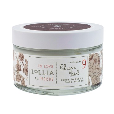 Lollia In Love Body Butter, 5.5 oz. - Classic Petal Fragrance - Shea Butter & Cocoa Butter, Body Lotion for Women, Hydrating & Smooth Body Moisturizer