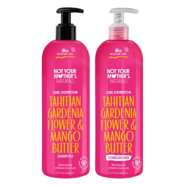 Not Your Mother's Naturals Curl Defining Shampoo and Conditioner Sets - 98% Naturally Derived Ingredients, Sulfate-Free, for All Hair Types (2 Pack (1 Shampoo & 1 Conditioner))
