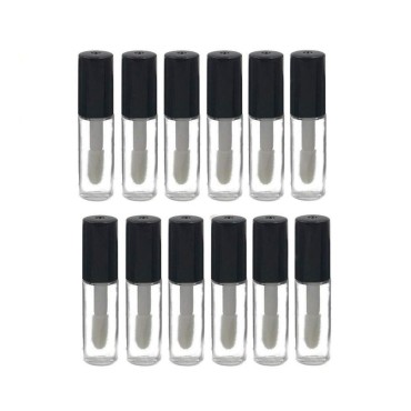 12Pcs 1.2ml Mini Empty Refillable Clear Plastic Li...