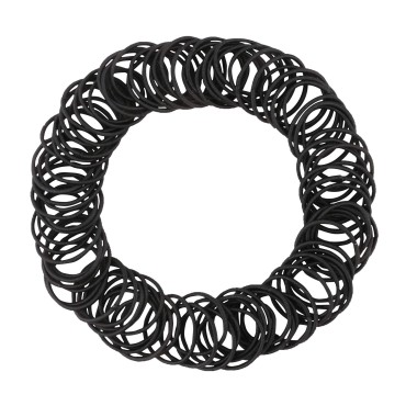 Driew Small Hair Ties, 200 pcs Mini Black Hair Ties Tiny Ponytail Holder Soft Elastic Rubber Bands Black