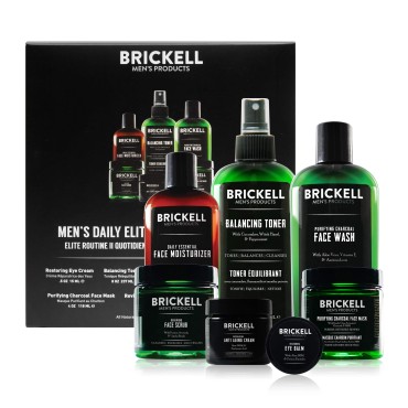 Brickell Men's Daily Elite Face Care Routine II, T...