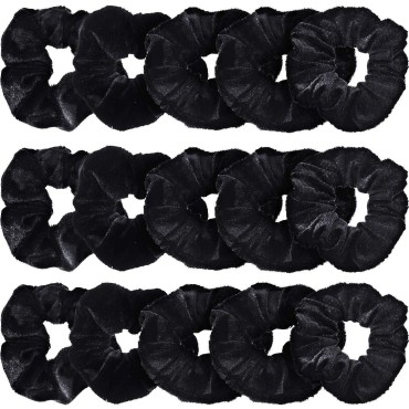 28 Pieces Velvet Scrunchies Hair Ties Elastics Scr...