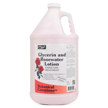 ProNail Glycerin and Rosewater Lotion Manicure Treatment, 128 Oz - Bulk, Refill Gallon