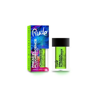 Rude - Freakin Fluorescence Face & Body Glitter - Rave Wave
