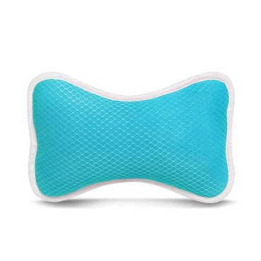 Bath Pillow for Tub,Bath Tub Pillow Headrest,Bathtub Spa Pillow with Suction Cups,Bath Cushion Bathing Pillow Blue