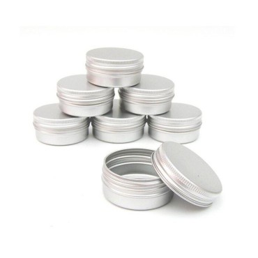 12PCS 10g Empty Refill Silver Aluminum Cosmetic Sa...