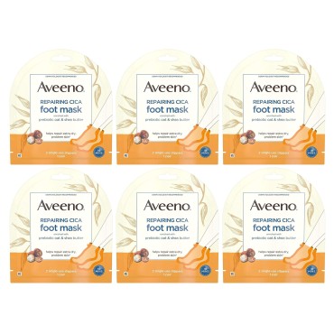 Aveeno Repairing Cica Foot Mask 3-Pack...