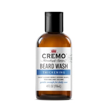 Cremo Beard Wash Thickening Formula Deep Cleans Wh...