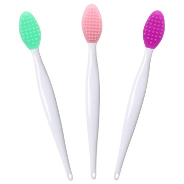 Lip Scrub Brush Lip Brush Tool,Double-Sided Silico...