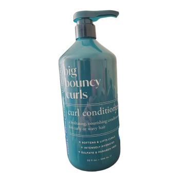 Findley Big Bouncy Curls Hydrating Conditioner with Shea Butter & Coconut Oil - For Curly & Wavy Hair | Define & Lift Curls | Hydrating, Lightweight, & Nourishing | Sulfate & Paraben Free (32 oz)