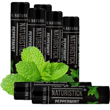 7-Pack Black Peppermint Lip Balm for Men and Women...